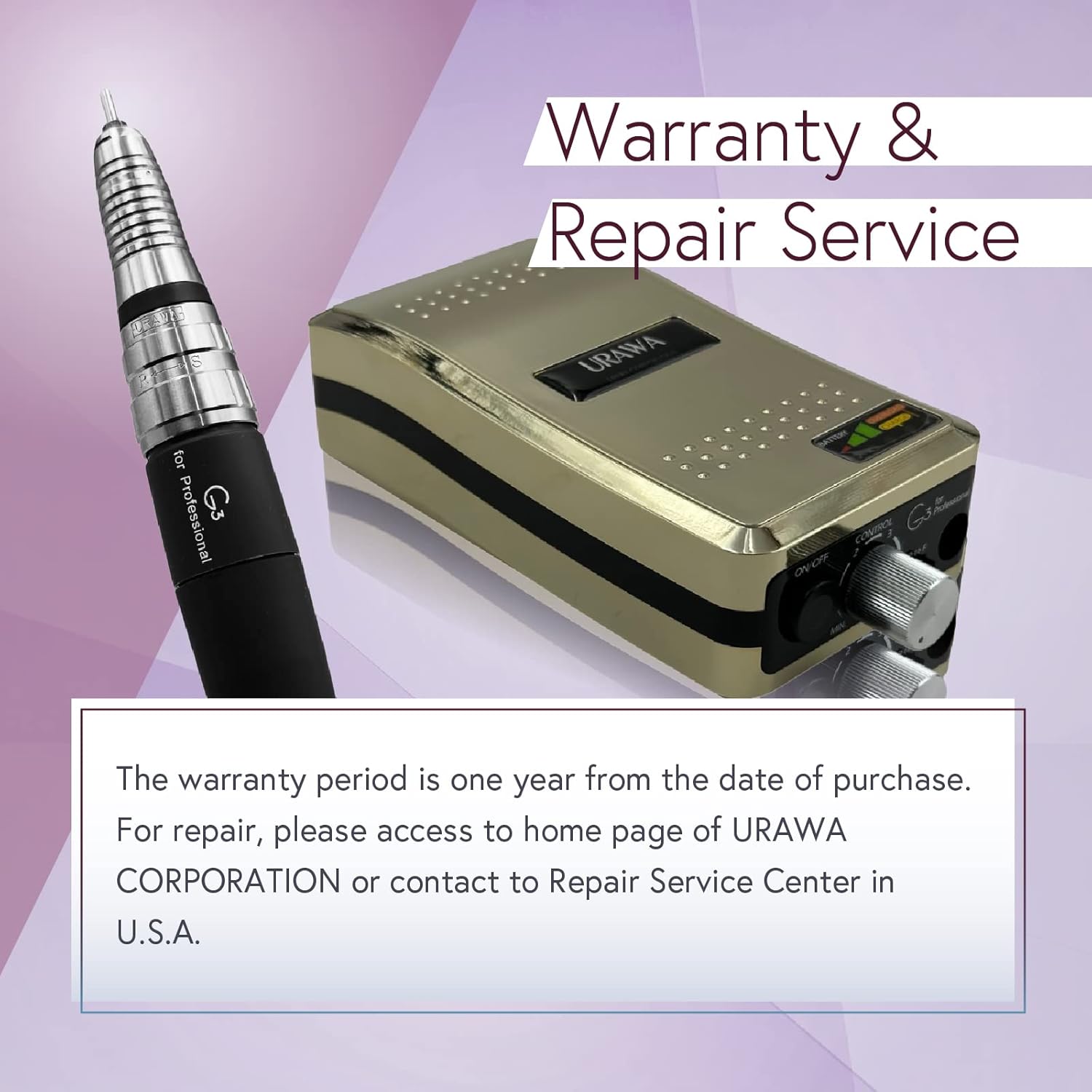 Urawa - Professional Portable Nail Drill G3 Series - White